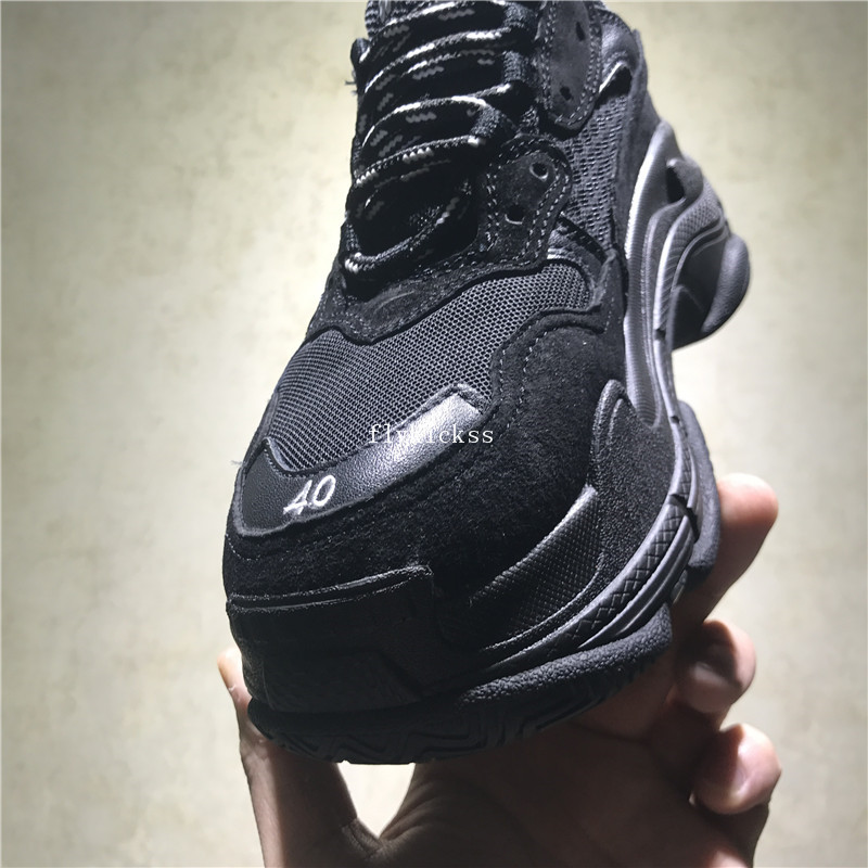 Balenciaga 2017 Fall Winter Triple-S Sneakers All Black